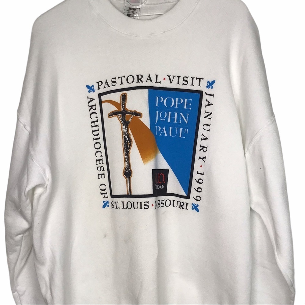 Vintage Pope John Paul ll Sweatshirt XL